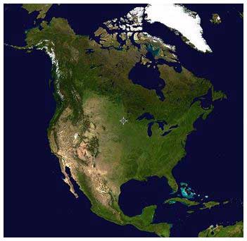 North America from space